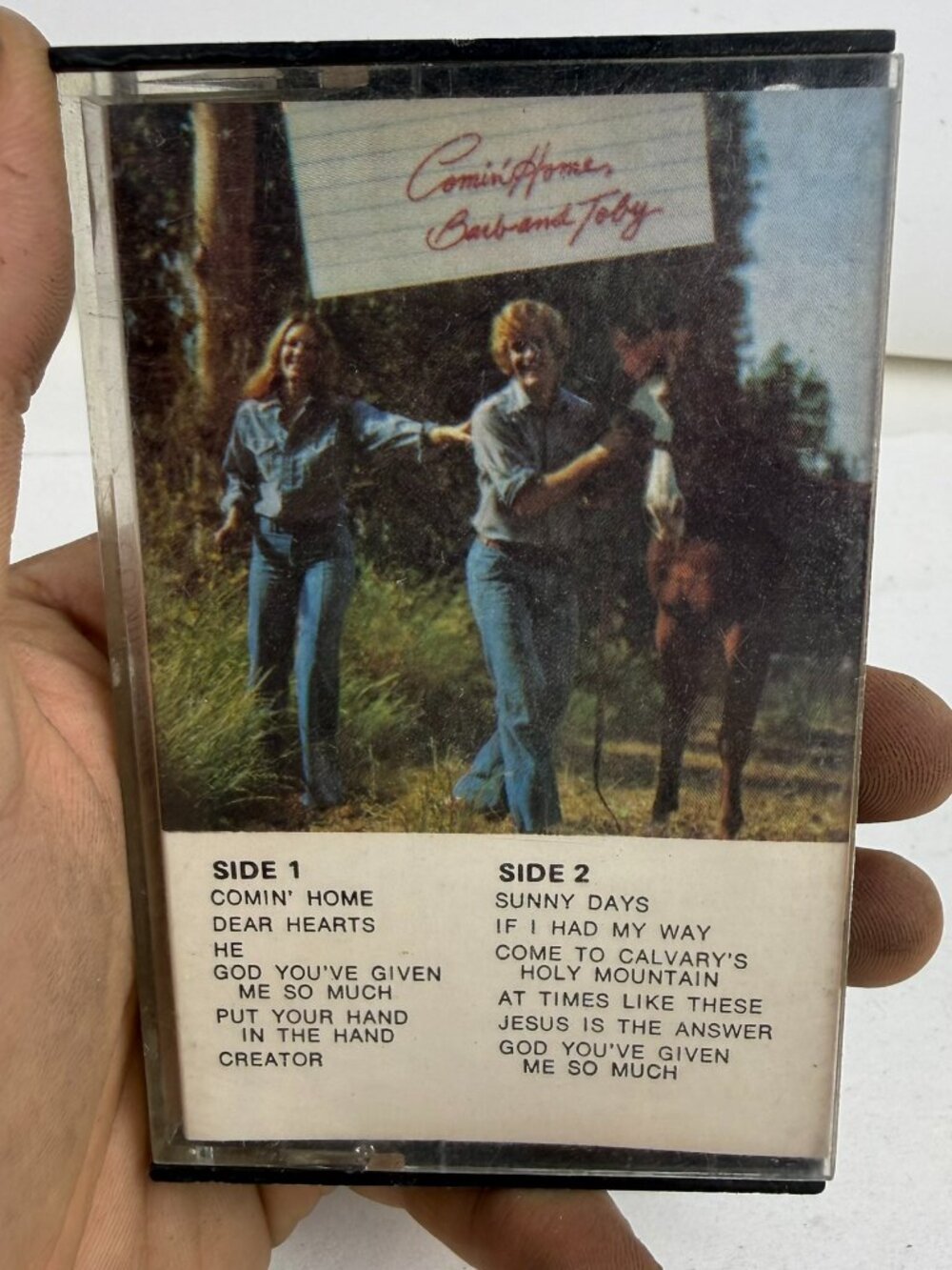 Barb & Toby Comin' Home Cassette Tape TBW-81 1977 Private Press Gospel Folk